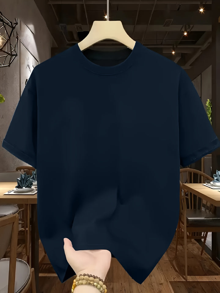 SwissFellas Herren Oversize T-Shirt mit Rundhalsausschnitt, lockere Passform