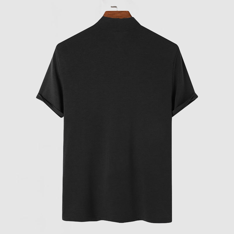Daan | Herren Stretch T-Shirt mit Stehkragen