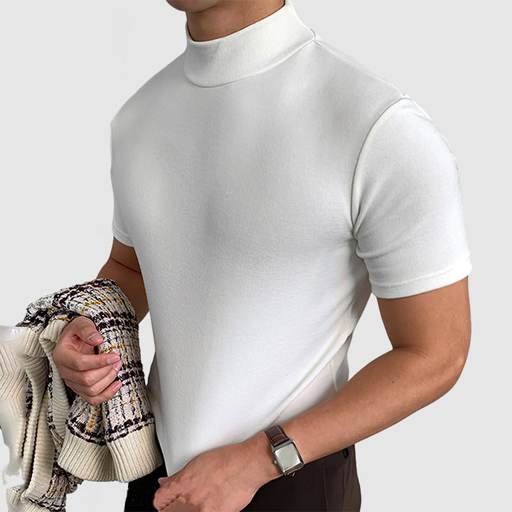 Daan | Herren Stretch T-Shirt mit Stehkragen