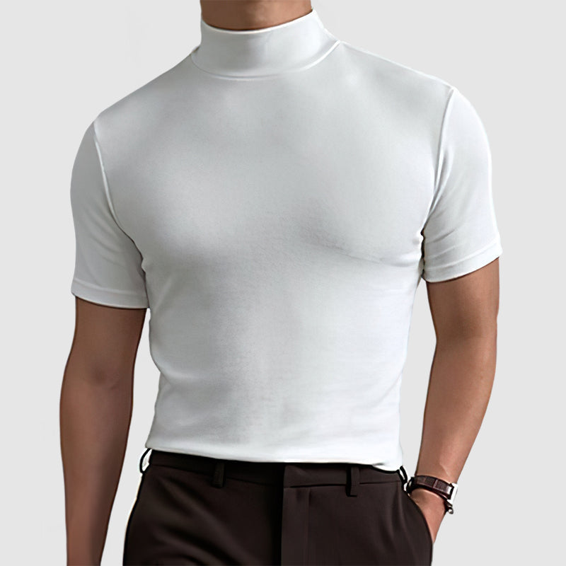 Daan | Herren Stretch T-Shirt mit Stehkragen