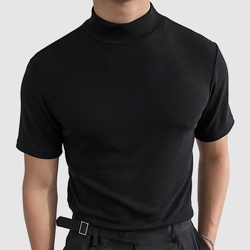 Daan | Herren Stretch T-Shirt mit Stehkragen