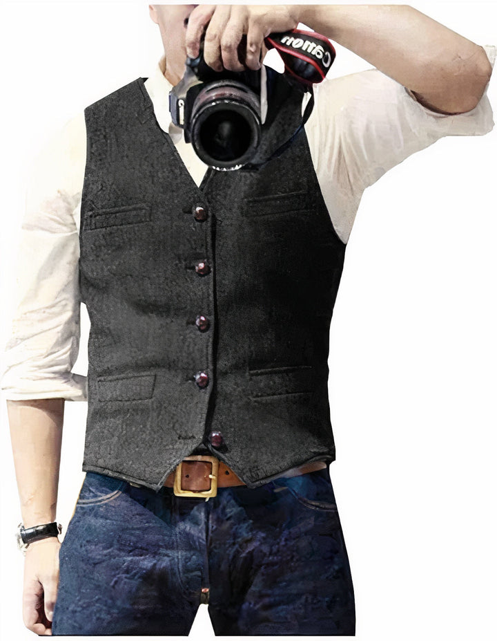 Daan | Herren Gilet mit Knopfleiste
