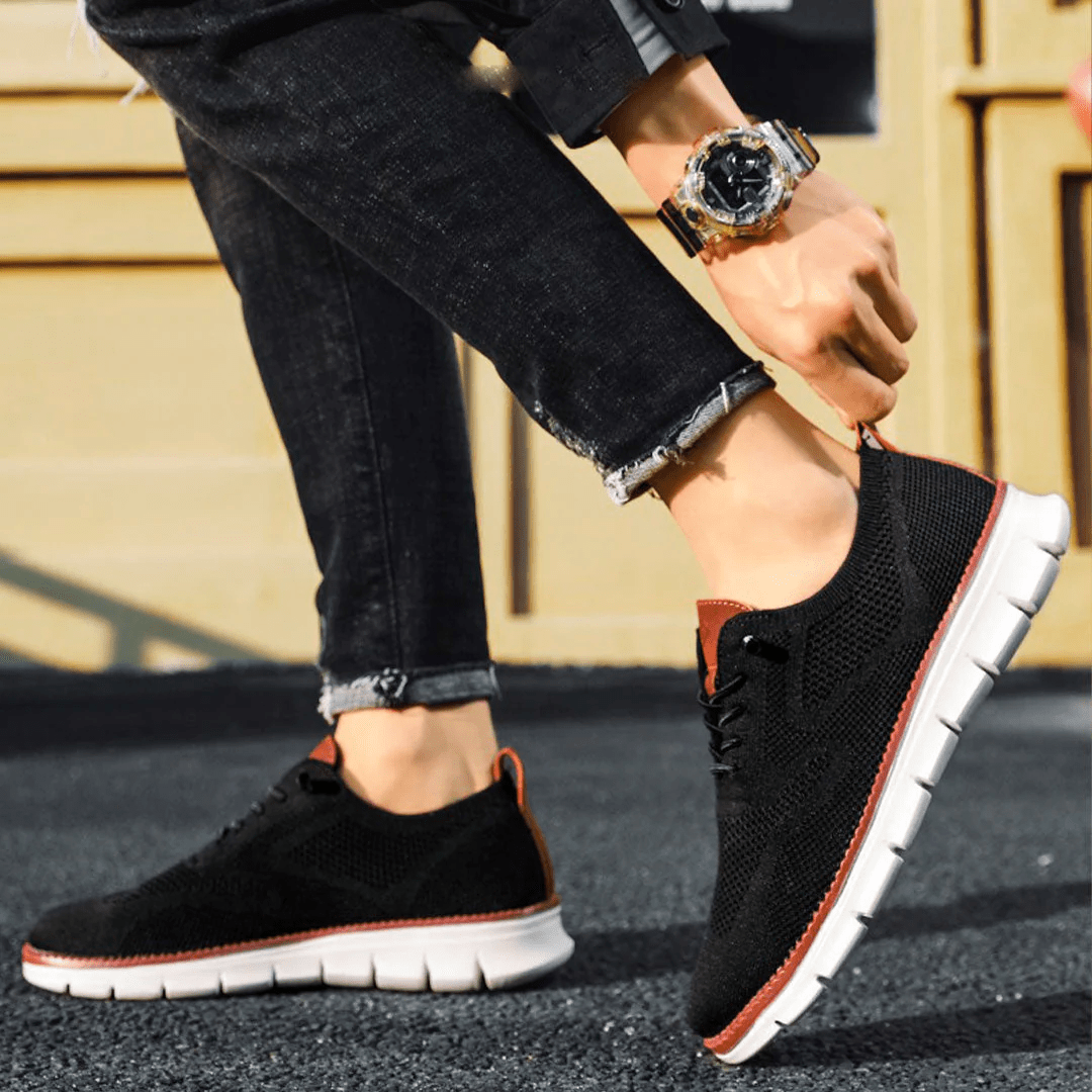 David | Moderne Herren Sneaker mit Strick-Obermaterial