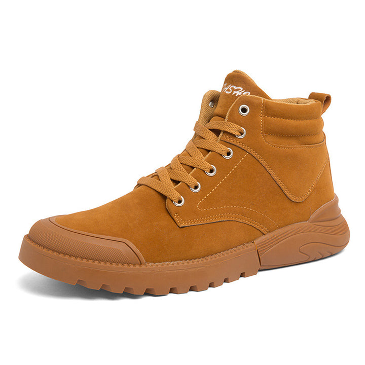 Herren Winterstiefeletten Schwarz mit Schnürung vorne