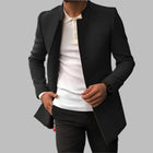 Ole | Men's slim wool coat with stand-up collar