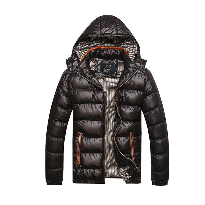 Herren Winterjacke Steppjacke Frontansicht im Studio