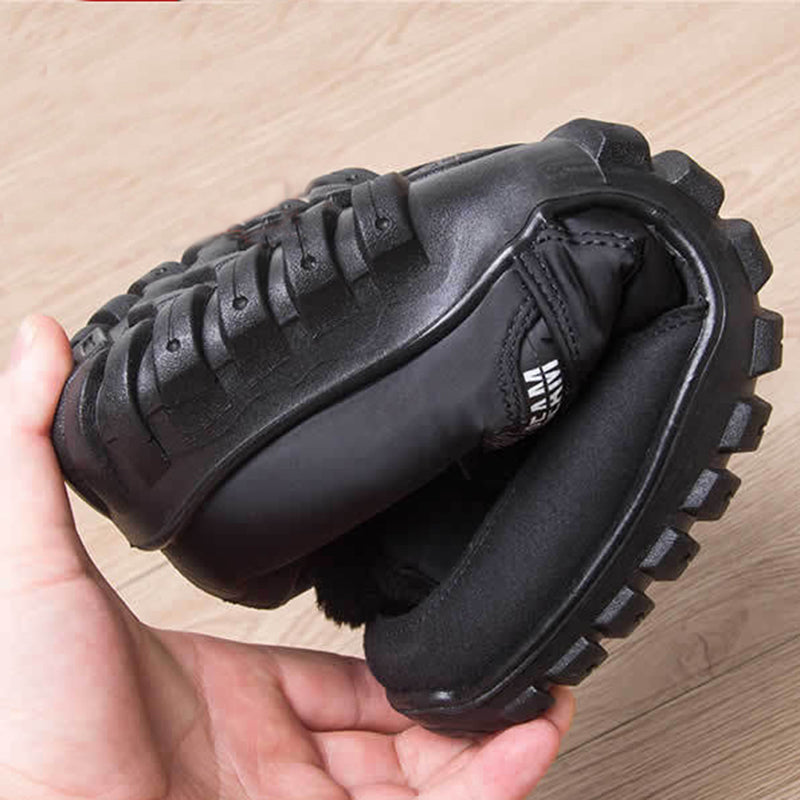 Herren Winterstiefel mit Reissverschluss in Schwarz