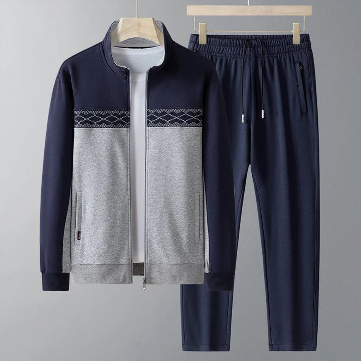 Herren Trainingsanzug mit Zip-Jacke und Hose - blau