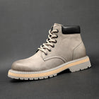 Leano | Men's leather boots with platform sole and lacing