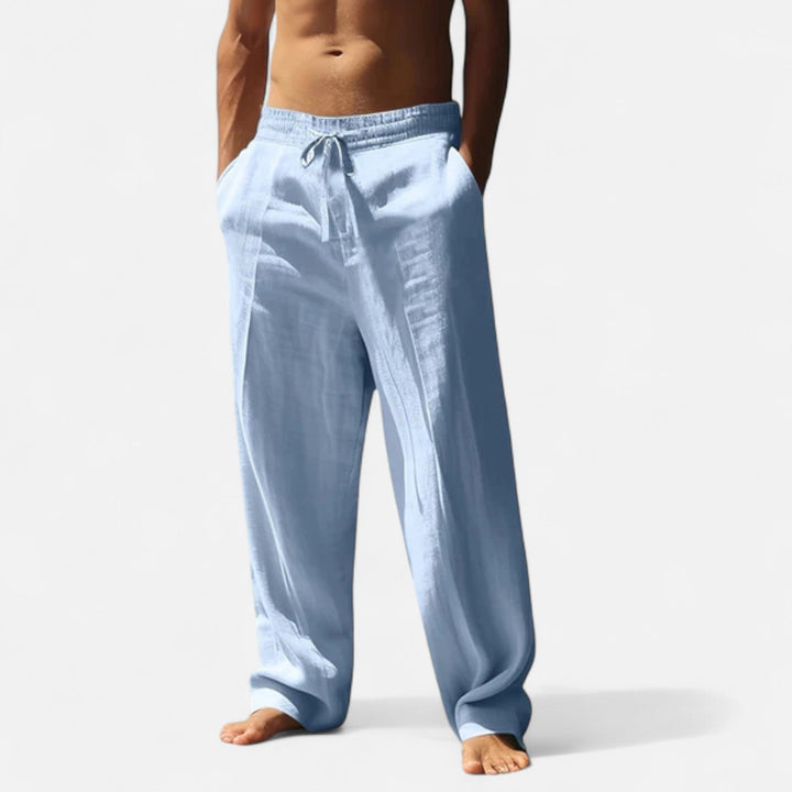Herren Hose mit Weitem Bein | Hose mit Kordelzug | Lockere Silhouette | Entspannter Freizeitlook