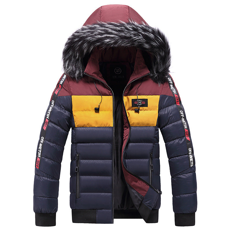 Herren Winterjacke mit Kapuze, gefüttert, Casual Style
