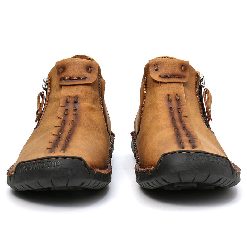 Herren Boots mit Reissverschluss in Schwarz, Seitenansicht
