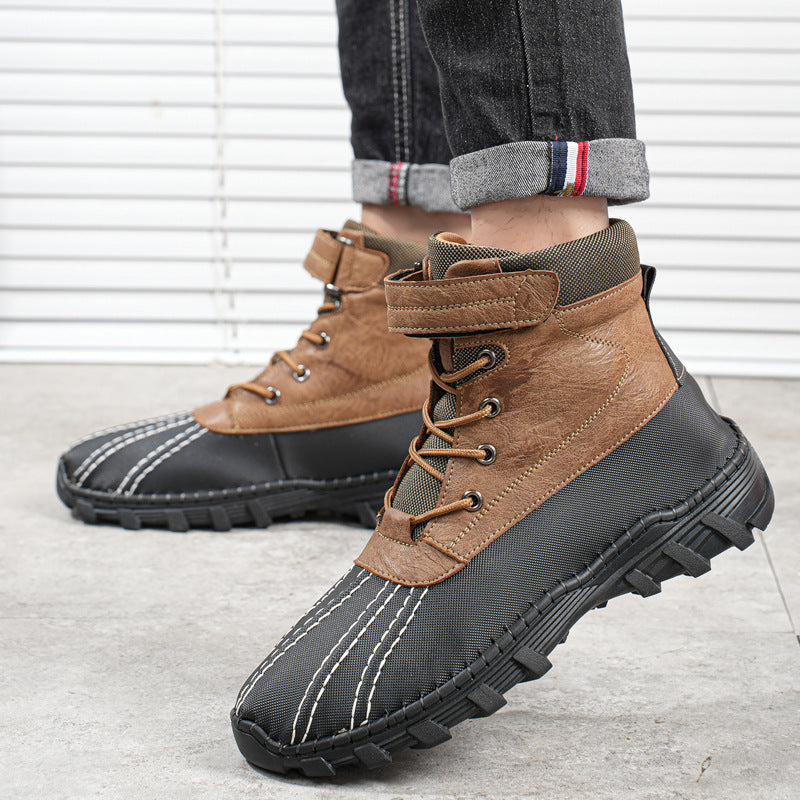 Herren Winterstiefel mit Schnürung und Fleece-Futter