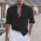 Finn | Camisa de lino para hombre con cuello italiano
