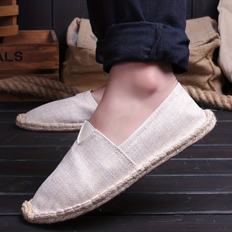 Herren Espadrilles | Slip-On Schuhe | Geflochtene Sohlenoptik | Lässiger Sommerstil