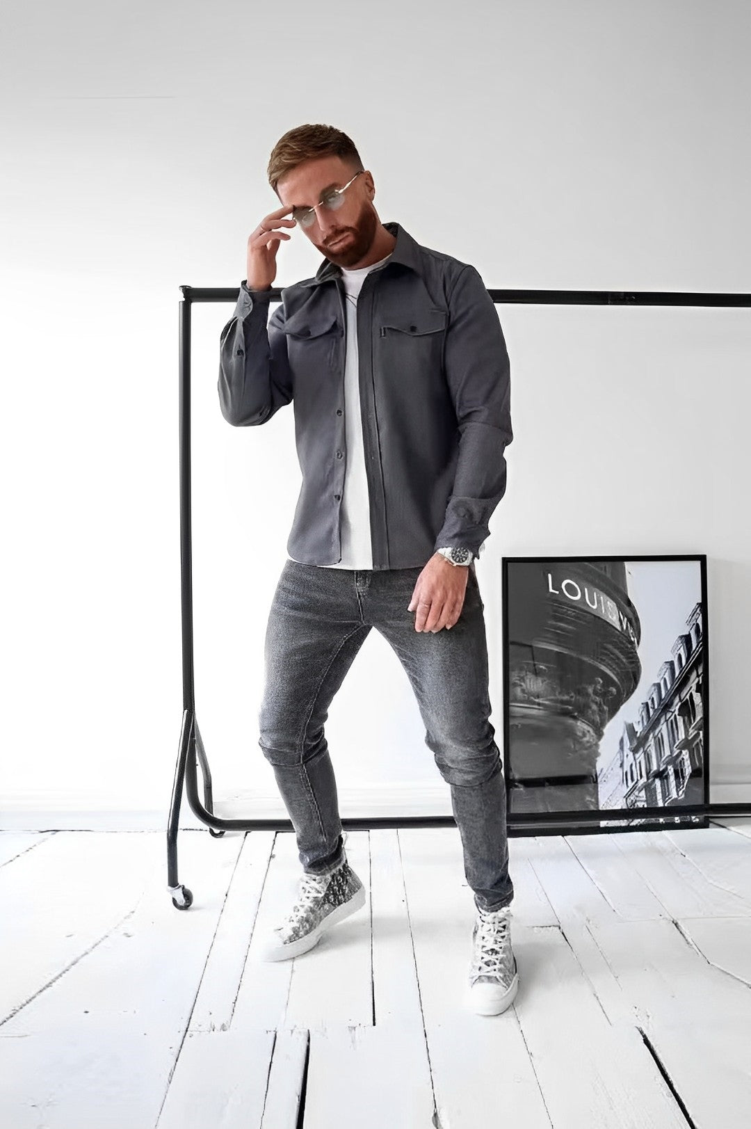 Gavin | Herren Casual Overshirt mit Brusttasche