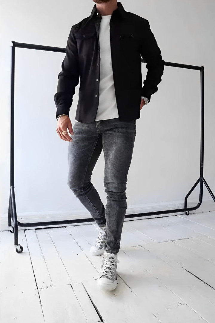 Gavin | Herren Casual Overshirt mit Brusttasche