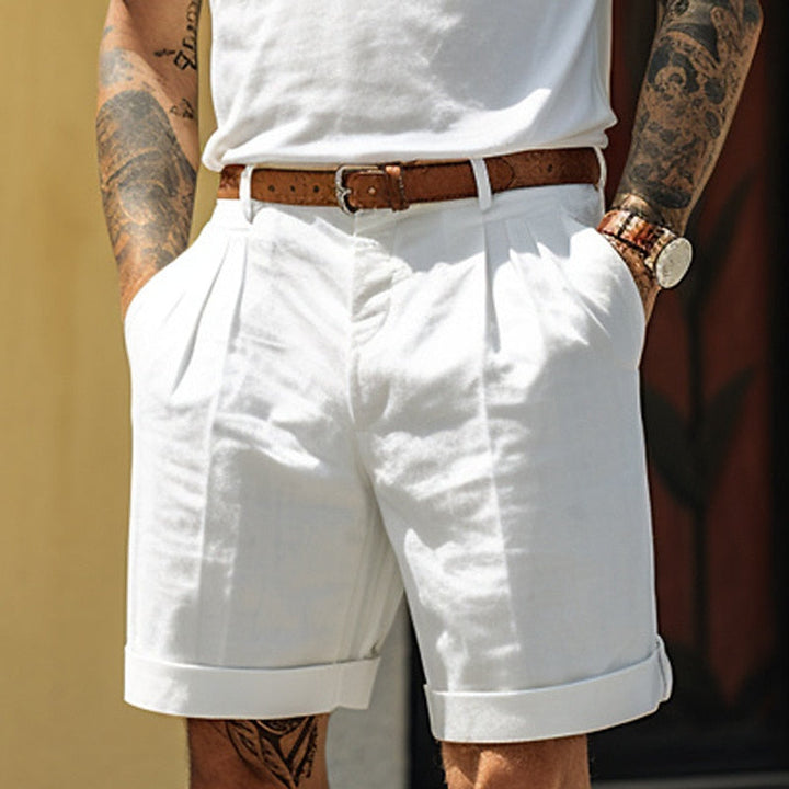 Bruno | Shorts mit Bundfalten und Umschlag