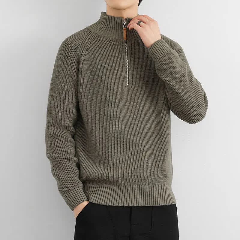 Half-Zip Pullover für Herren mit Stehkragen