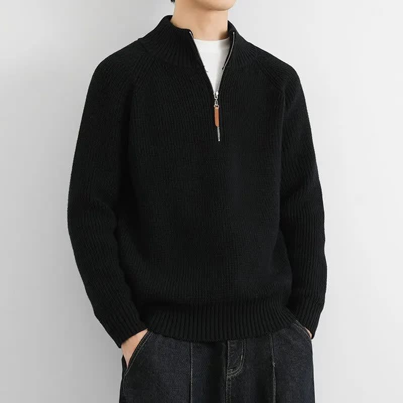 Half-Zip Pullover für Herren mit Stehkragen