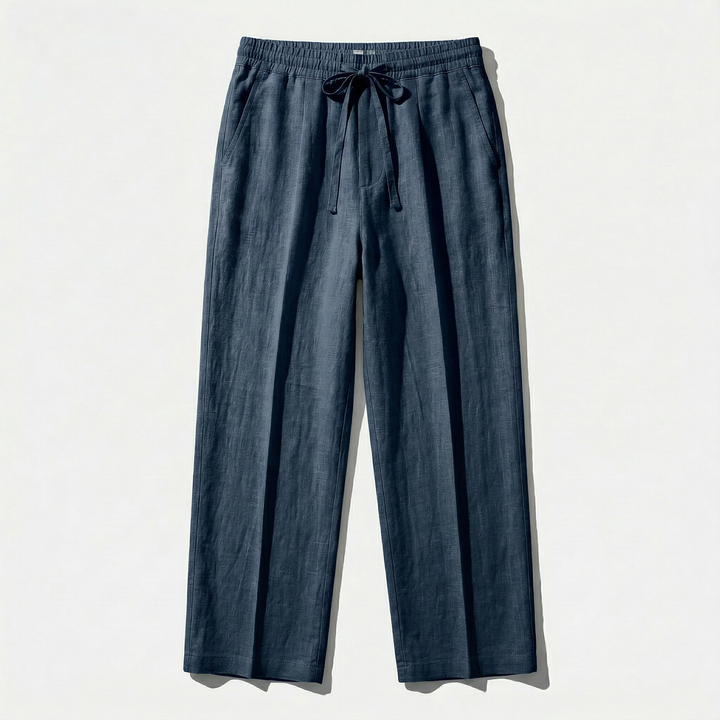 Herren Hose mit Weitem Bein | Hose mit Kordelzug | Lockere Silhouette | Entspannter Freizeitlook