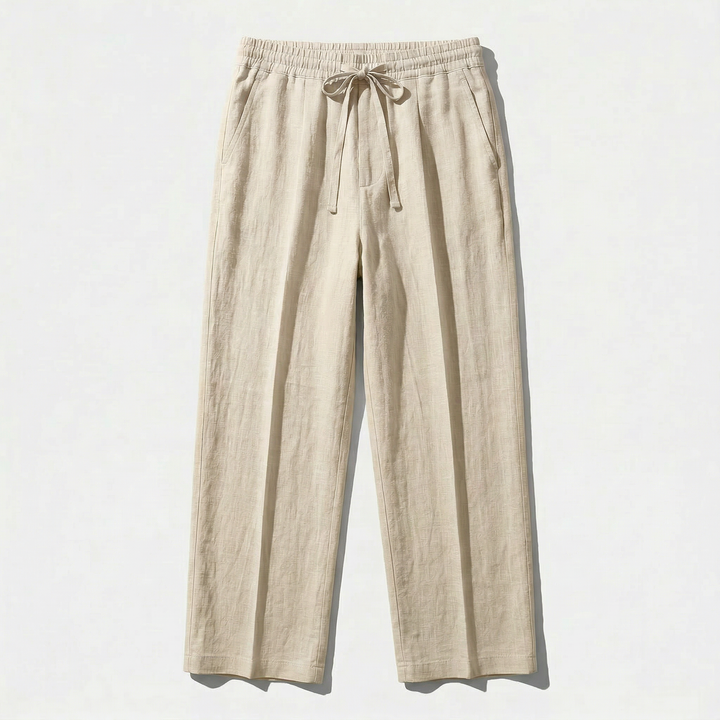 Herren Hose mit Weitem Bein | Hose mit Kordelzug | Lockere Silhouette | Entspannter Freizeitlook