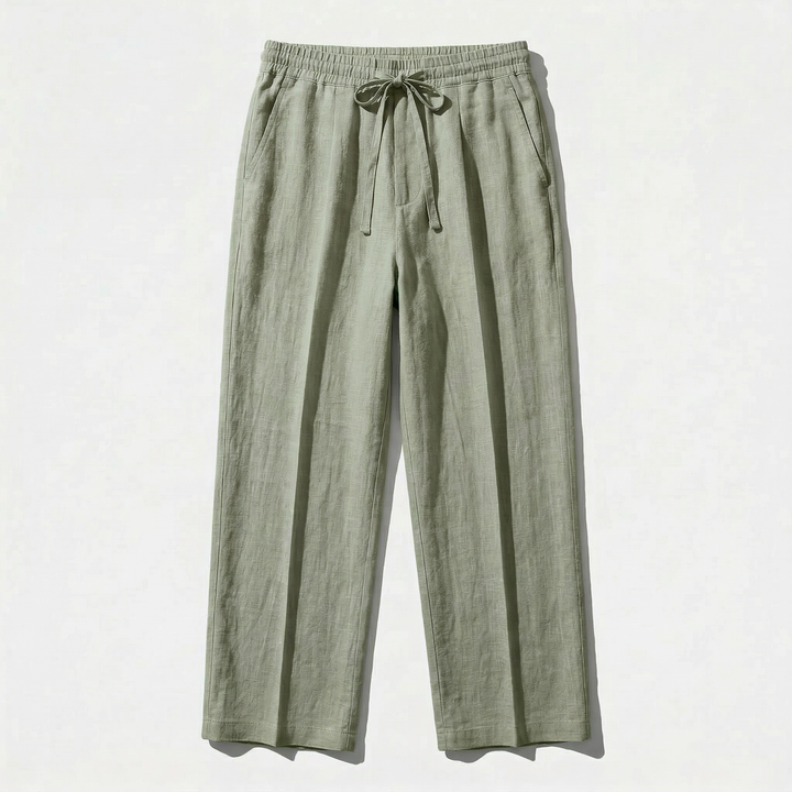Herren Hose mit Weitem Bein | Hose mit Kordelzug | Lockere Silhouette | Entspannter Freizeitlook
