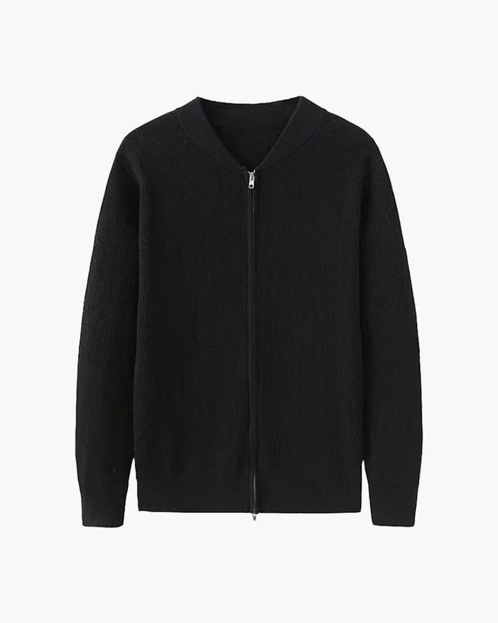 SwissFellas Herren Strick-Cardigan mit Reissverschluss, hochwertig