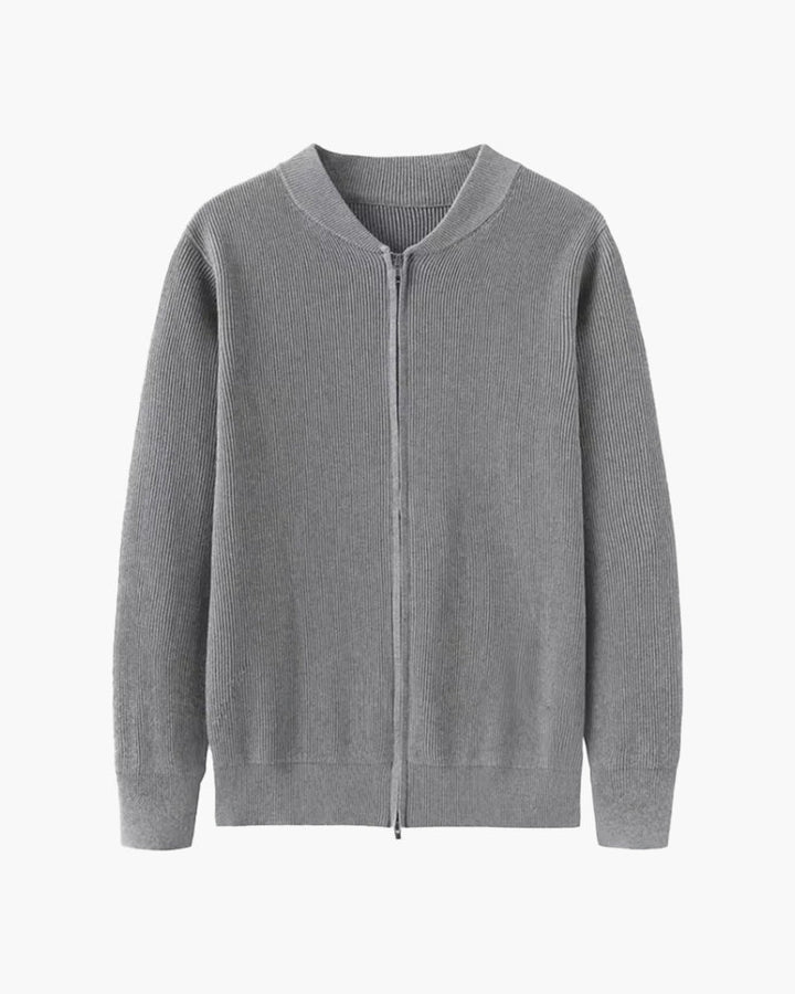 SwissFellas Herren Strick-Cardigan mit Reissverschluss, hochwertig