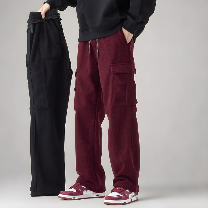 Milo | Herren Cargo-Sweathose mit lockerem Schnitt und Kordelzug