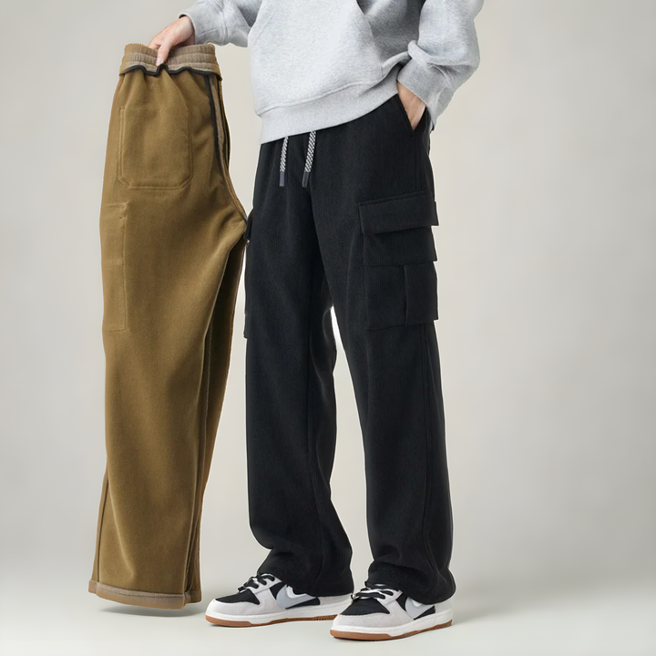 Milo | Herren Cargo-Sweathose mit lockerem Schnitt und Kordelzug