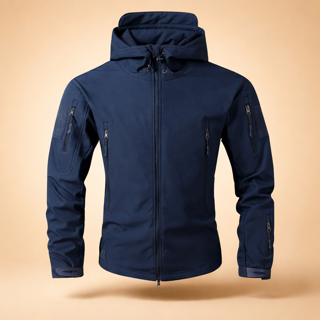 Sommerjacke für Herren mit Kapuze - dunkel blau