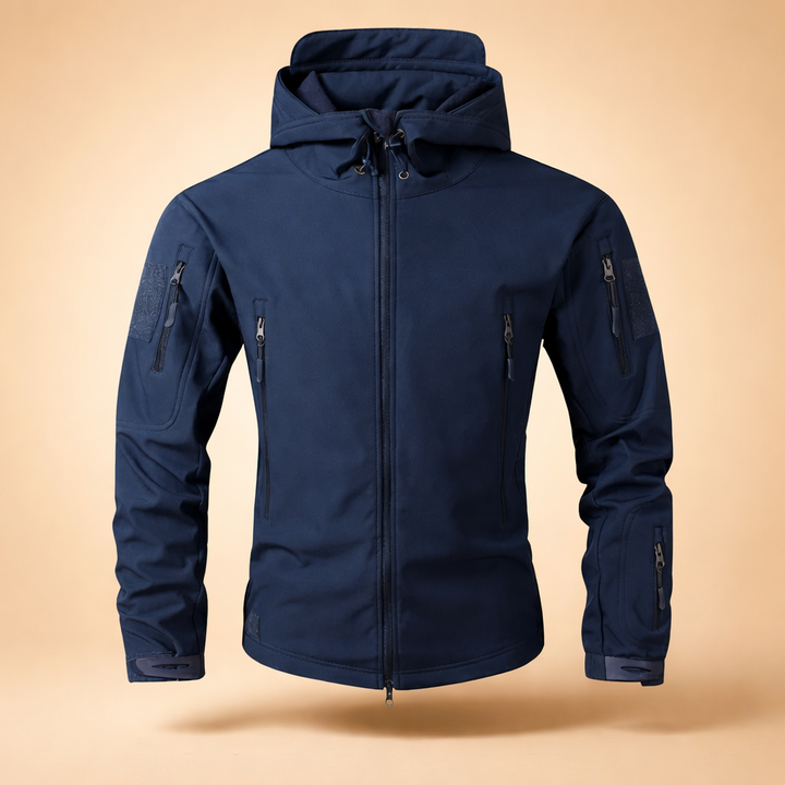 Sommerjacke für Herren mit Kapuze - dunkel blau