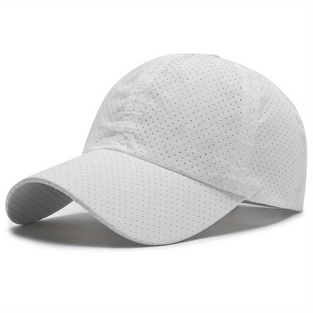 Sportcap mit Mesh-Einsätzen - weiß