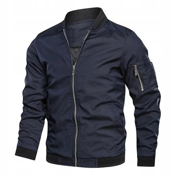 Bomberjacke für Herren mit Reißverschluss - blau