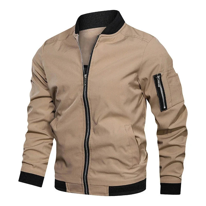 Bomberjacke für Herren mit Reißverschluss - khaki