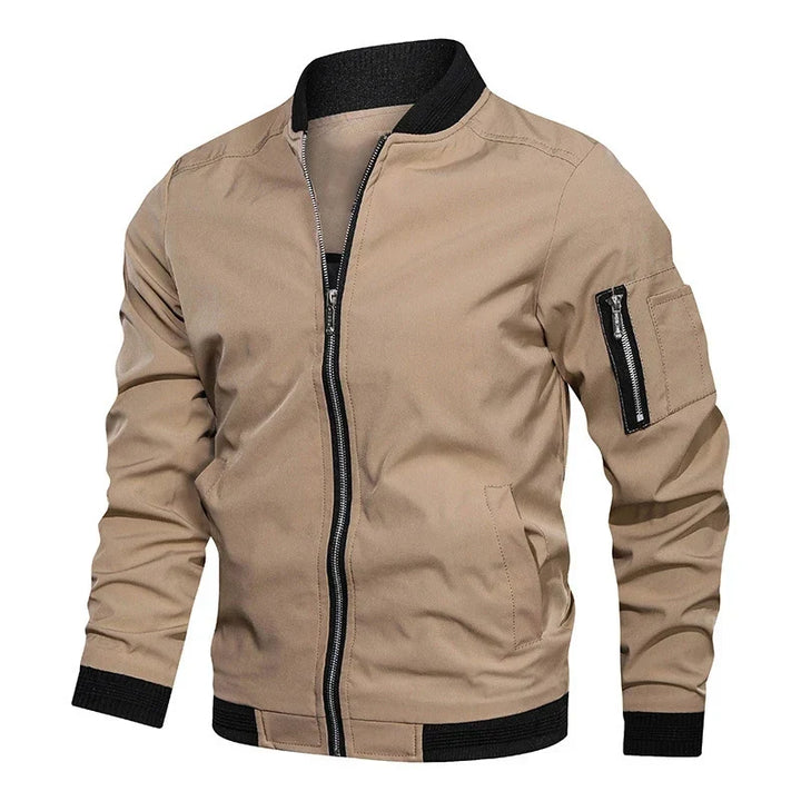 Bomberjacke für Herren mit Reißverschluss - khaki