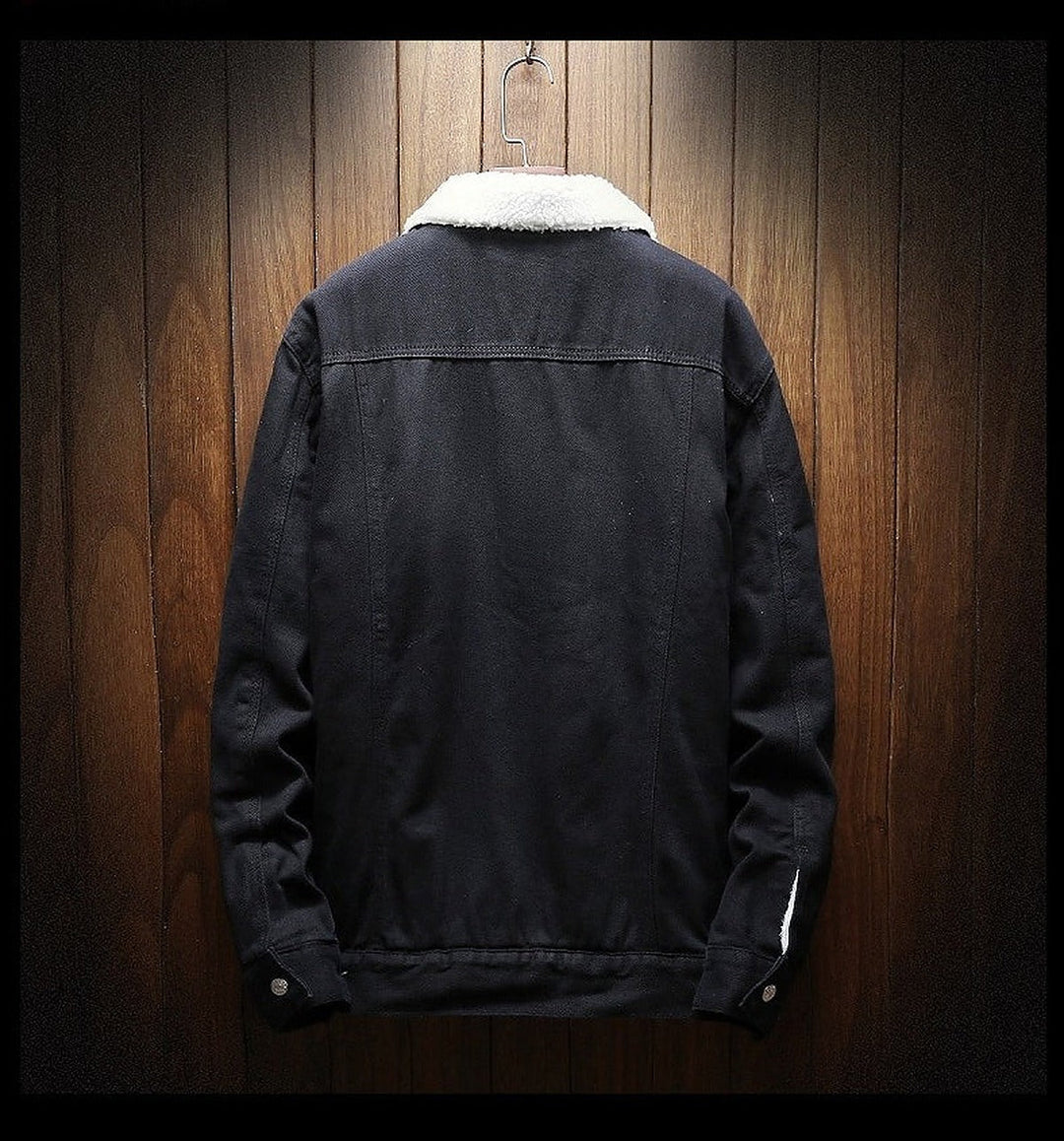 Jeansjacke für Herren mit Teddyfutter