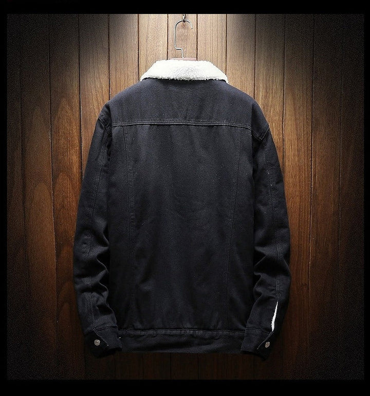 Jeansjacke für Herren mit Teddyfutter