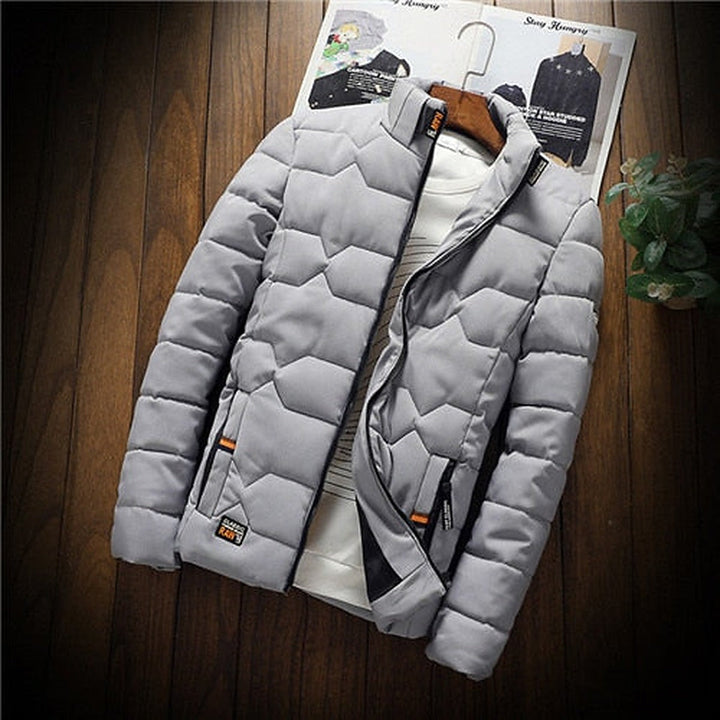 Steppjacke für Herren mit Kapuze - grau
