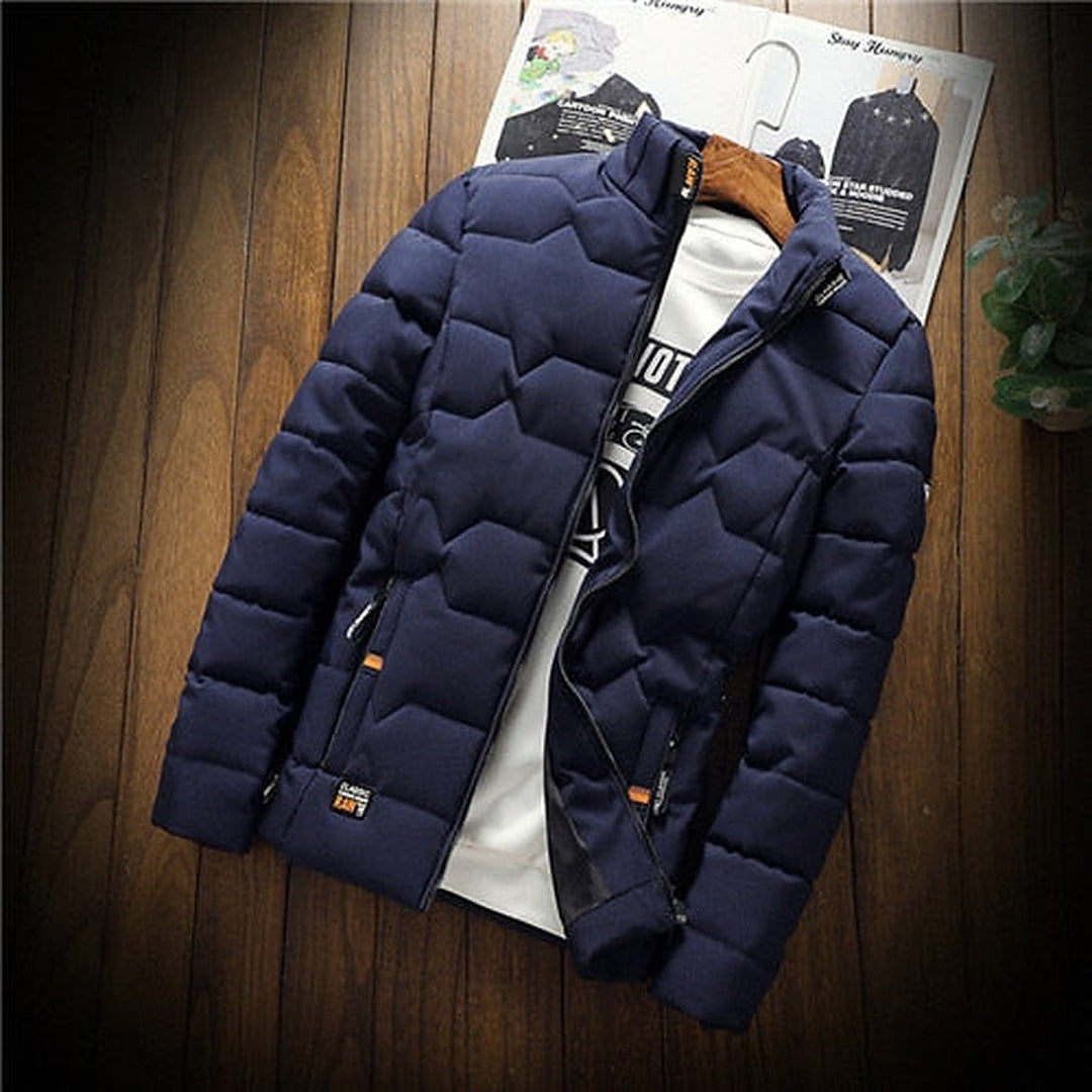 Steppjacke für Herren mit Kapuze - blau