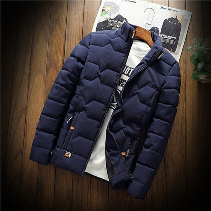 Steppjacke für Herren mit Kapuze - blau