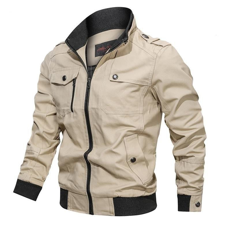 Übergangsjacke für Herren mit Reißverschluss - khaki