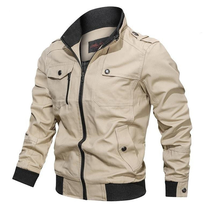 Übergangsjacke für Herren mit Reißverschluss - khaki