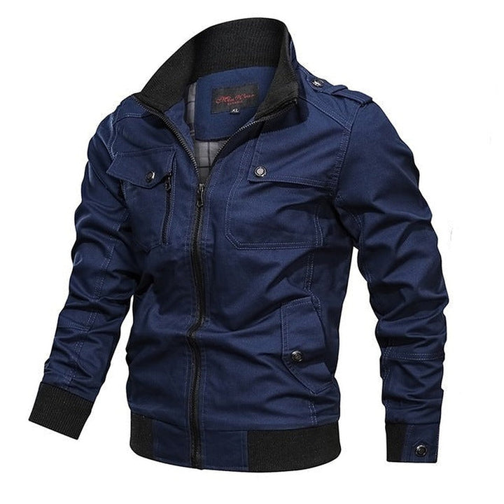 Übergangsjacke für Herren mit Reißverschluss - blau