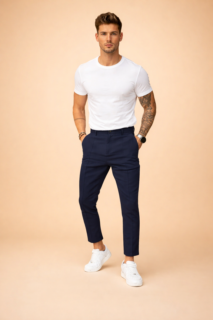 Chinohose für Herren im Slim-Fit Schnitt - blau