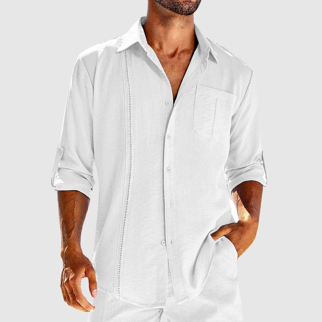 Benedikt | Herren Sommerhemd mit Stickdetail