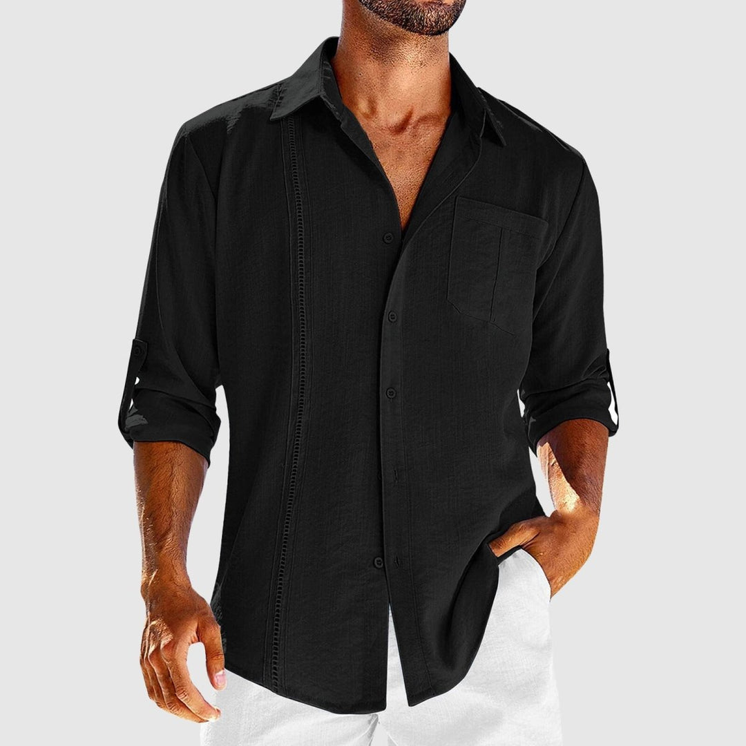 Benedikt | Herren Sommerhemd mit Stickdetail