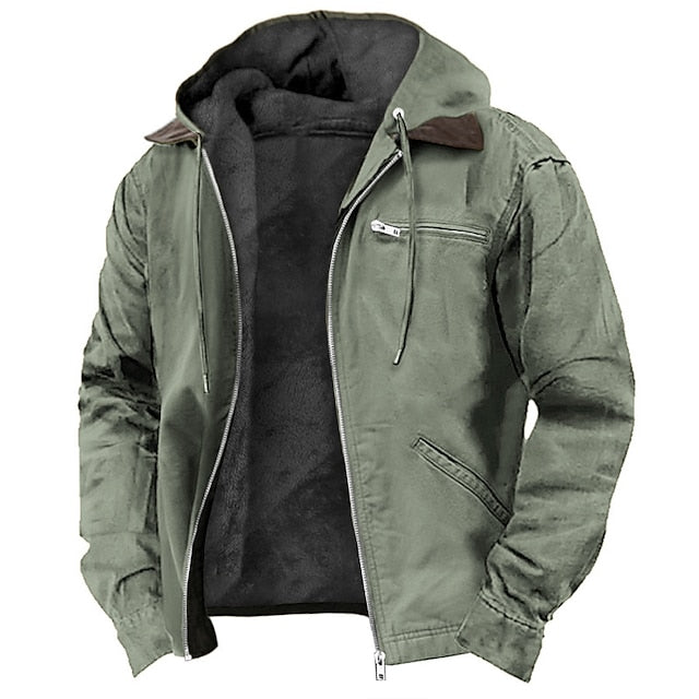 Elias | Herren Kapuzenjacke mit Reißverschluss und Taschen