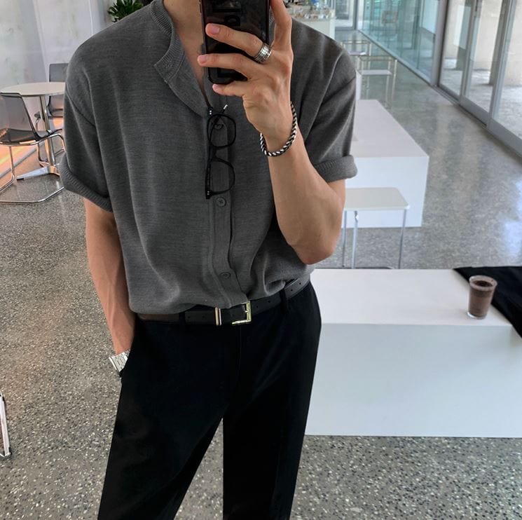 SwissFellas Herren klassisches Button-Up-Hemd, vielseitig und zeitlos